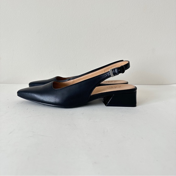 Naturalizer Shoes - NEW Naturalizer Ginger Black Block Heel Women's Slingbacks, Sz 7M